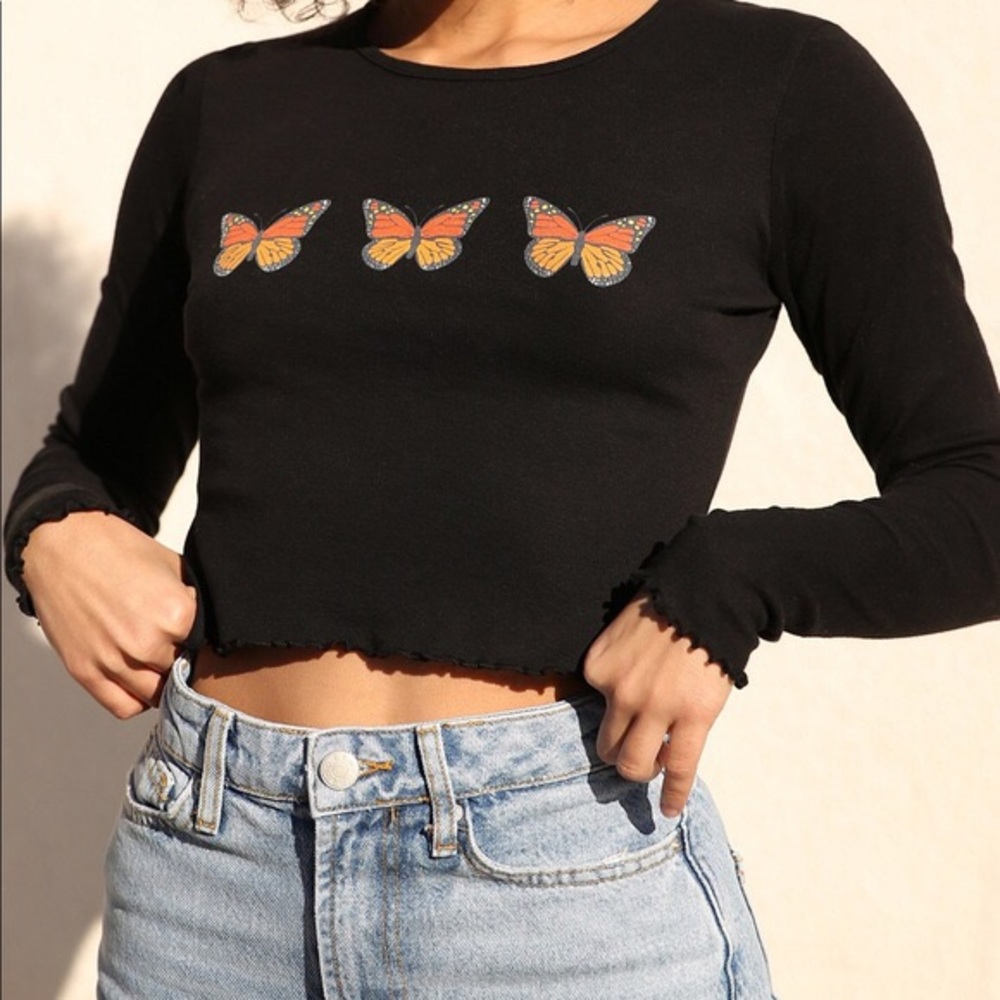 Urban Outfitters Truly Madly Deeply Butterfly Tee